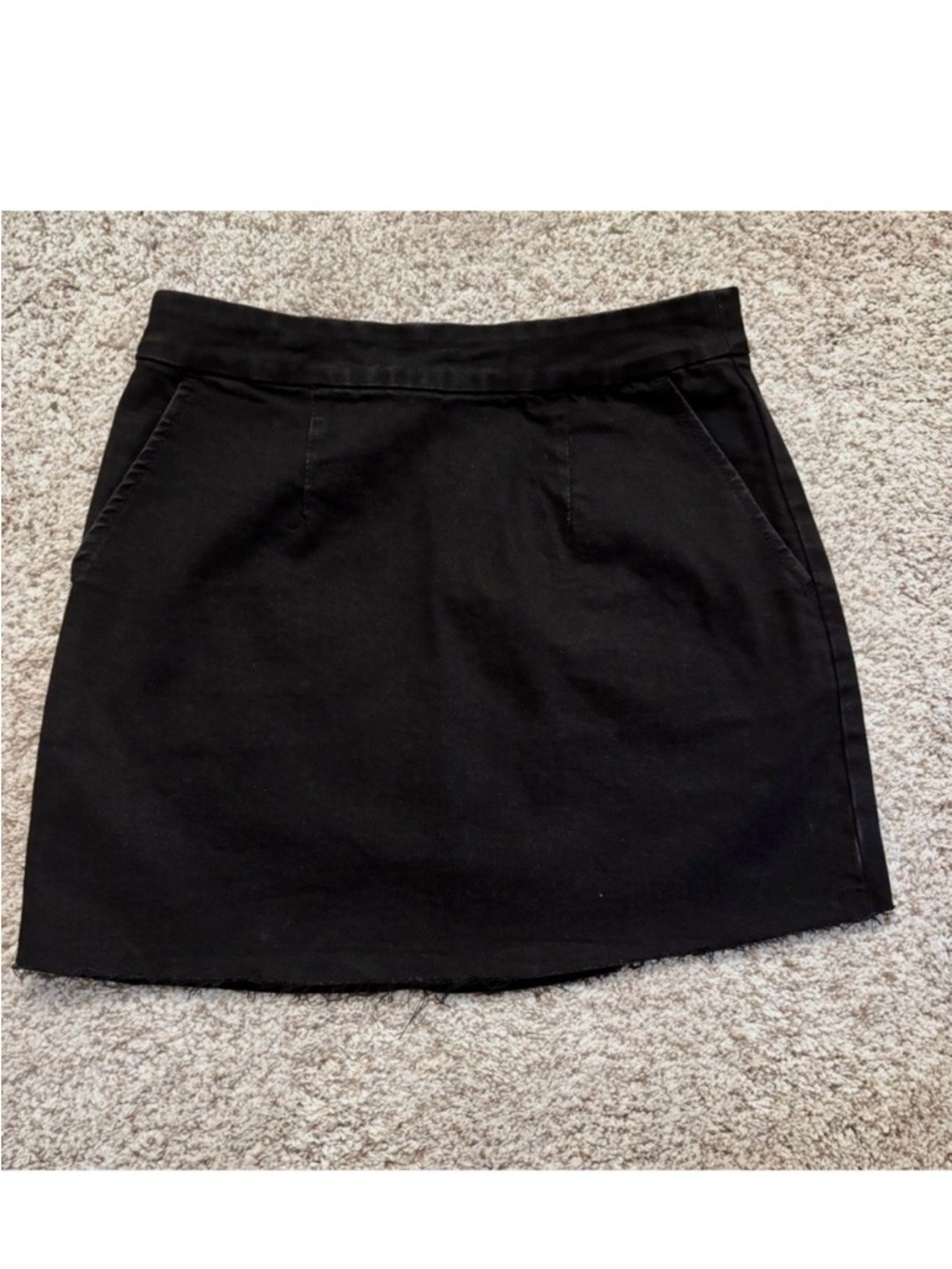 FOREVER 21 Black Cutoff Jean Denim Mini Skirt M